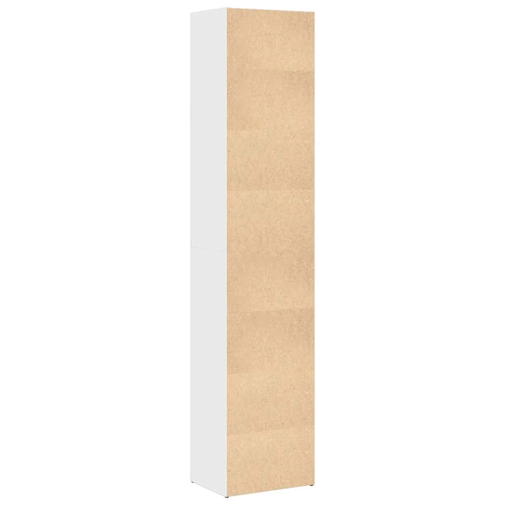 Bookcase, high-gloss white, 40x30x189 cm, engineered wood