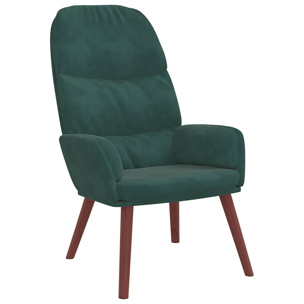 Lounge chair, dark green, velvet