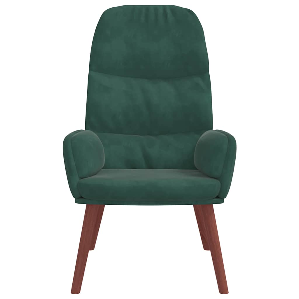 Lounge chair, dark green, velvet