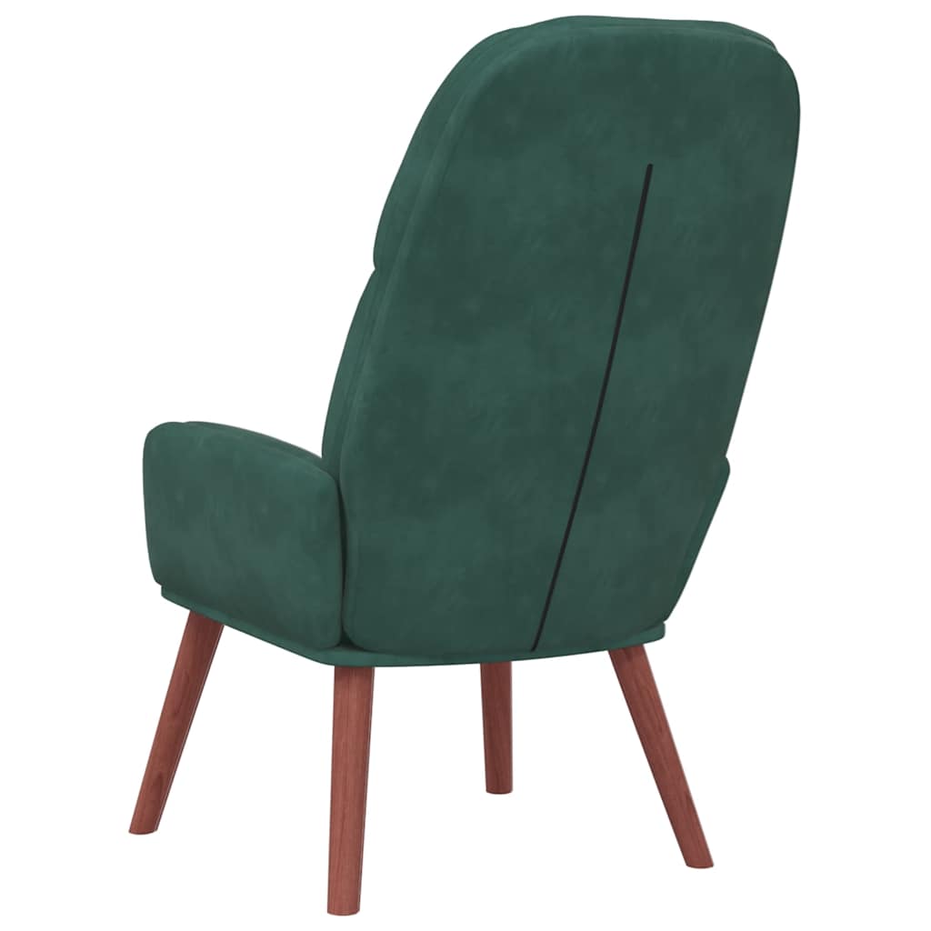 Lounge chair, dark green, velvet