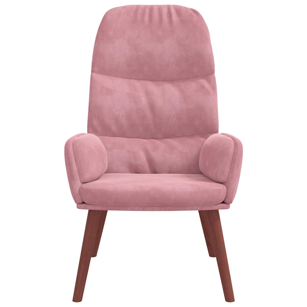 Lounge chair, pink, velvet