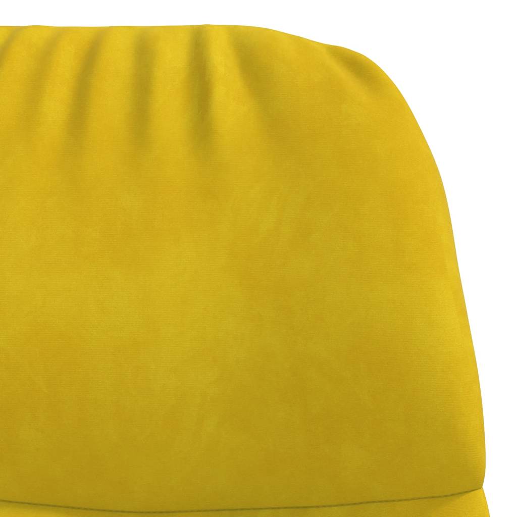 Yellow velvet lounge chair