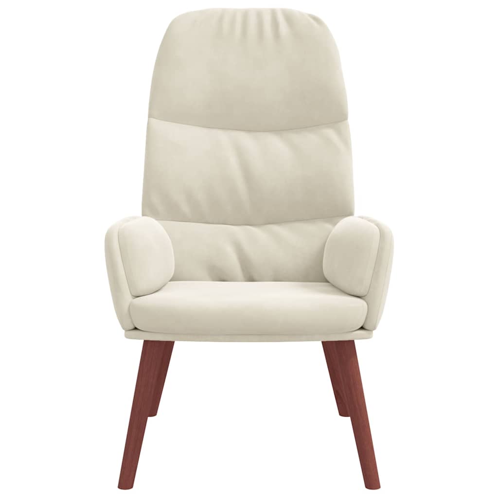 Lounge chair, cream white, velvet