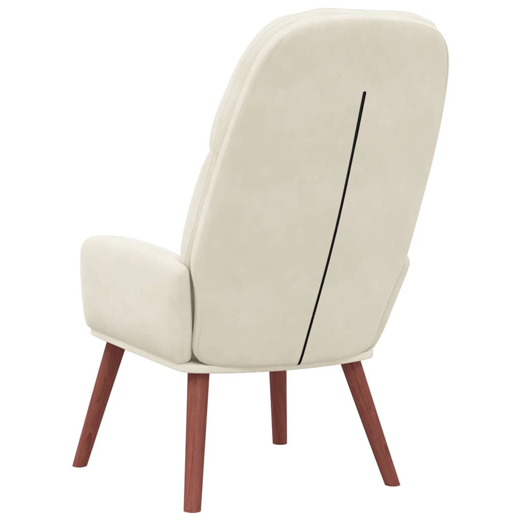 Lounge chair, cream white, velvet