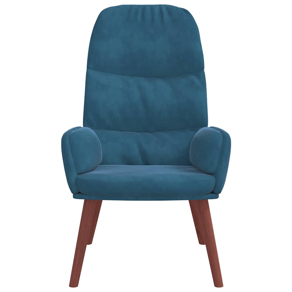 Lounge chair, blue, velvet