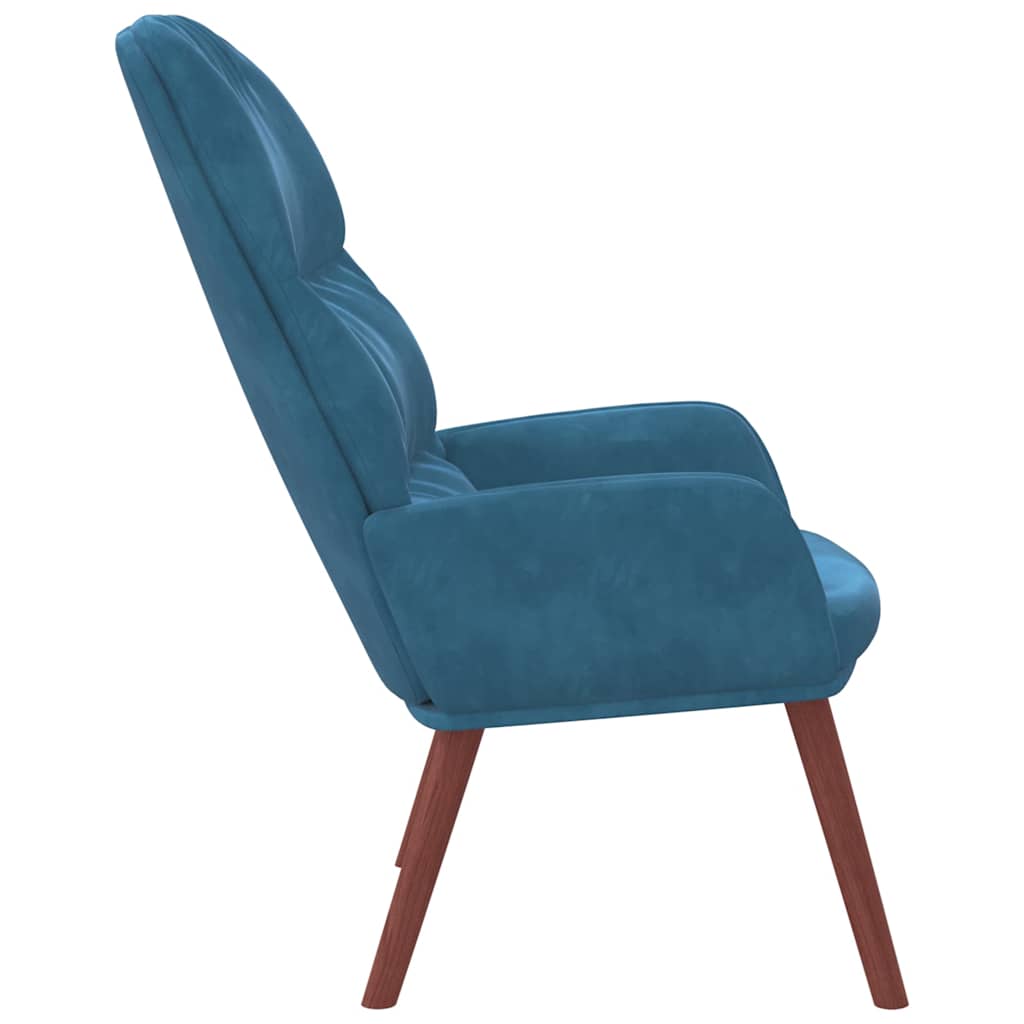 Lounge chair, blue, velvet