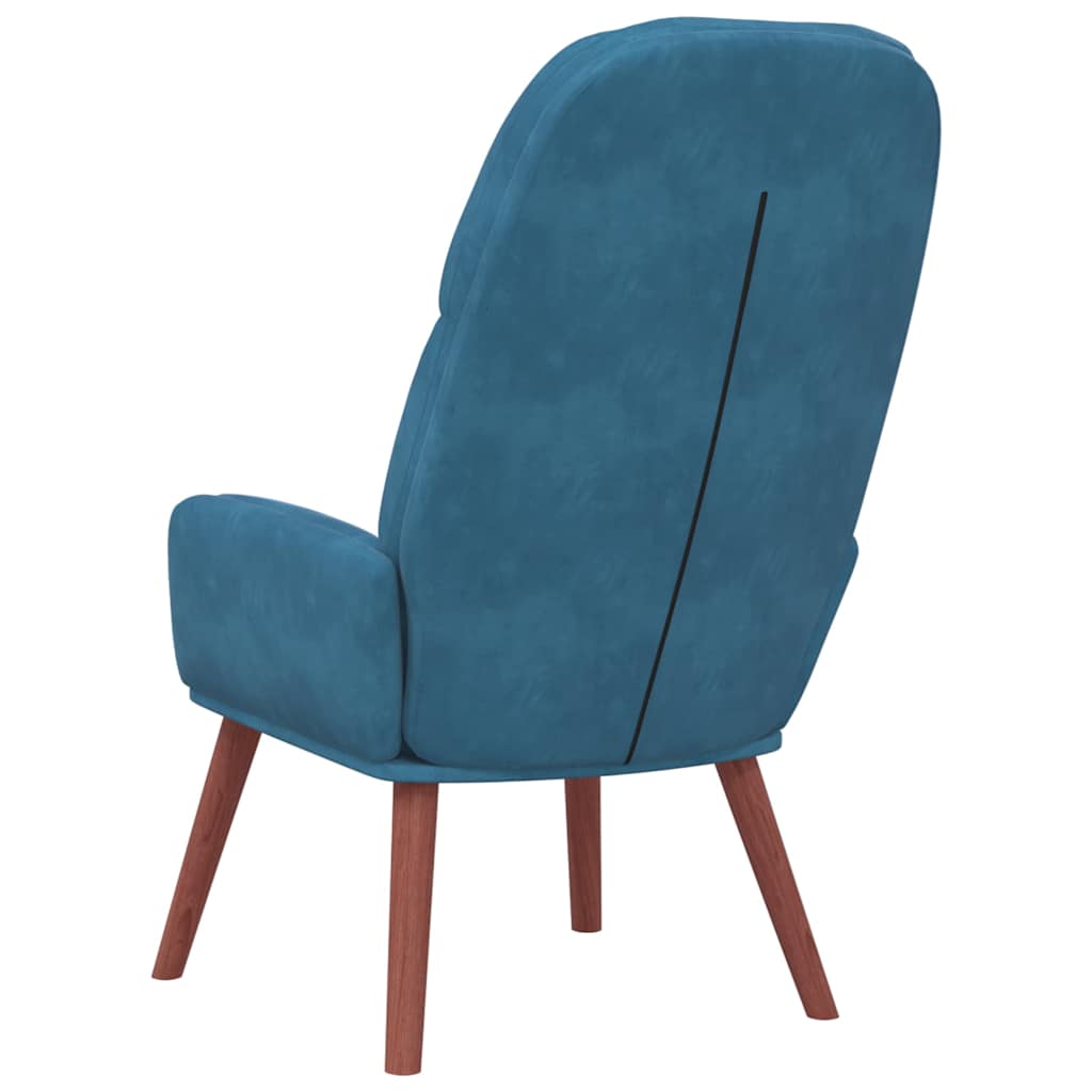 Lounge chair, blue, velvet