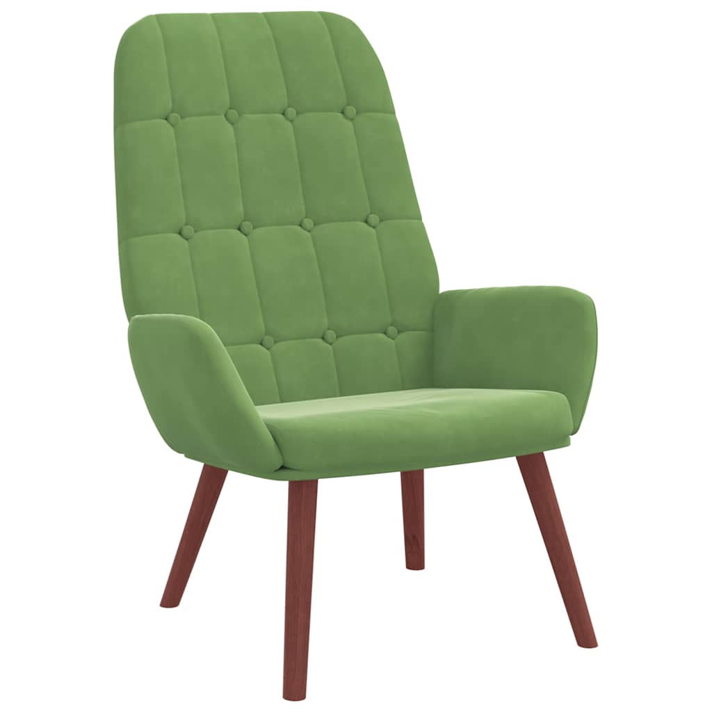 Lounge chair, light green, velvet