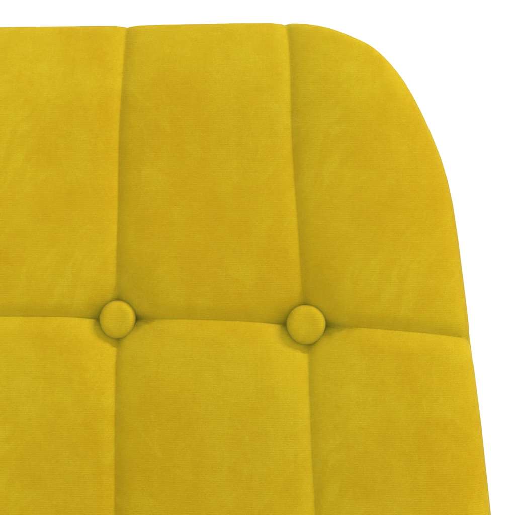 Yellow velvet lounge chair