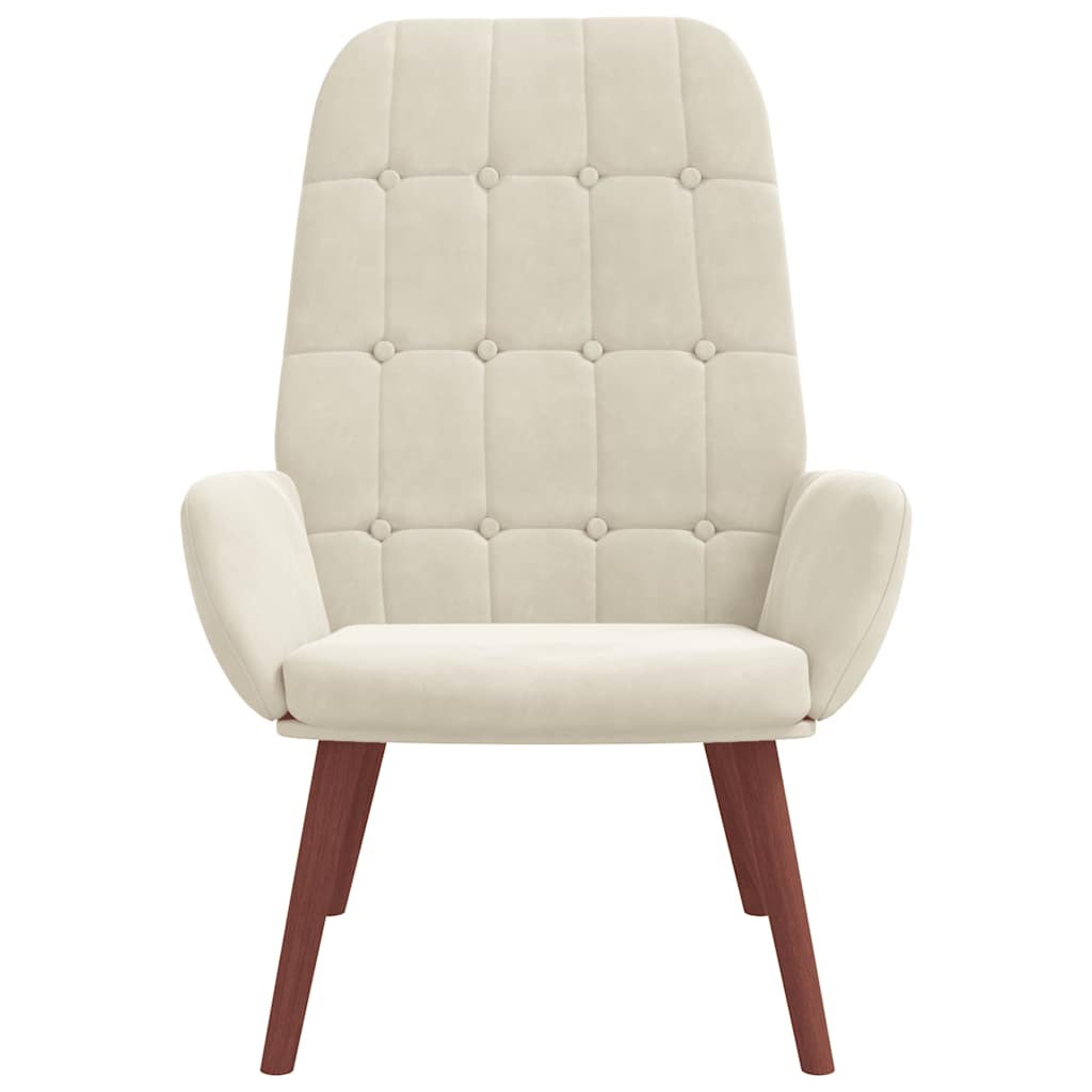 Lounge chair, cream white, velvet