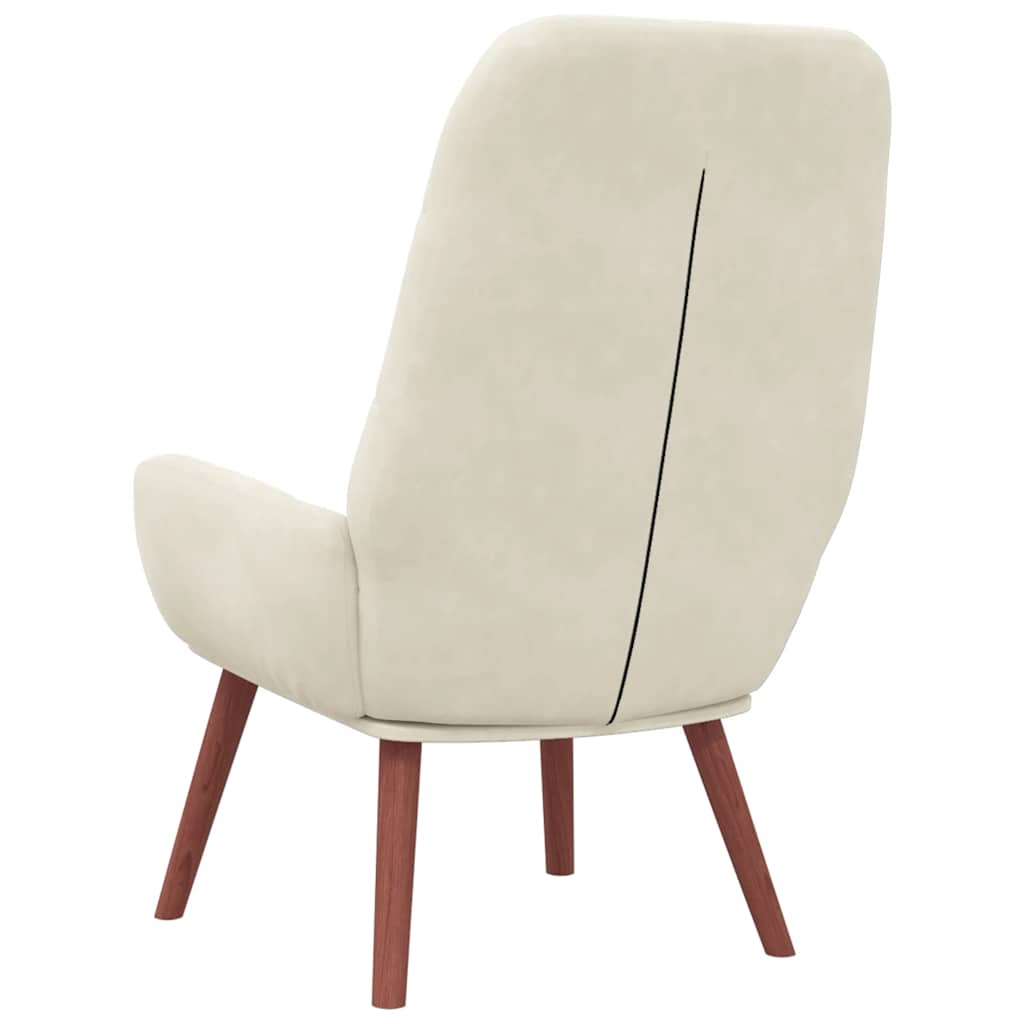 Lounge chair, cream white, velvet