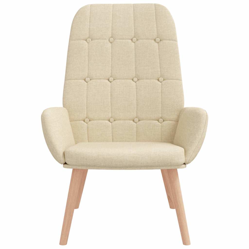 Relaxing chair, cream, textile material