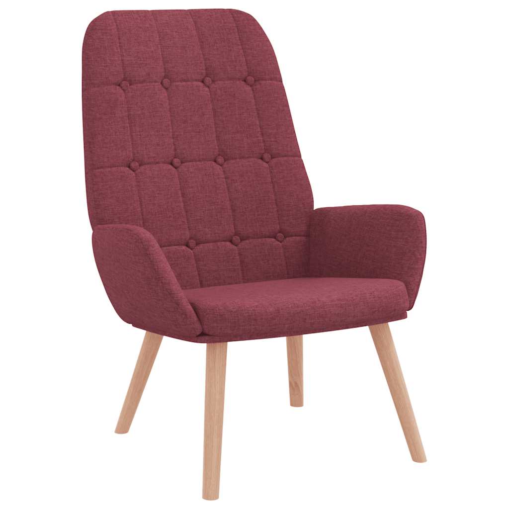 Lounge chair, wine red, textile