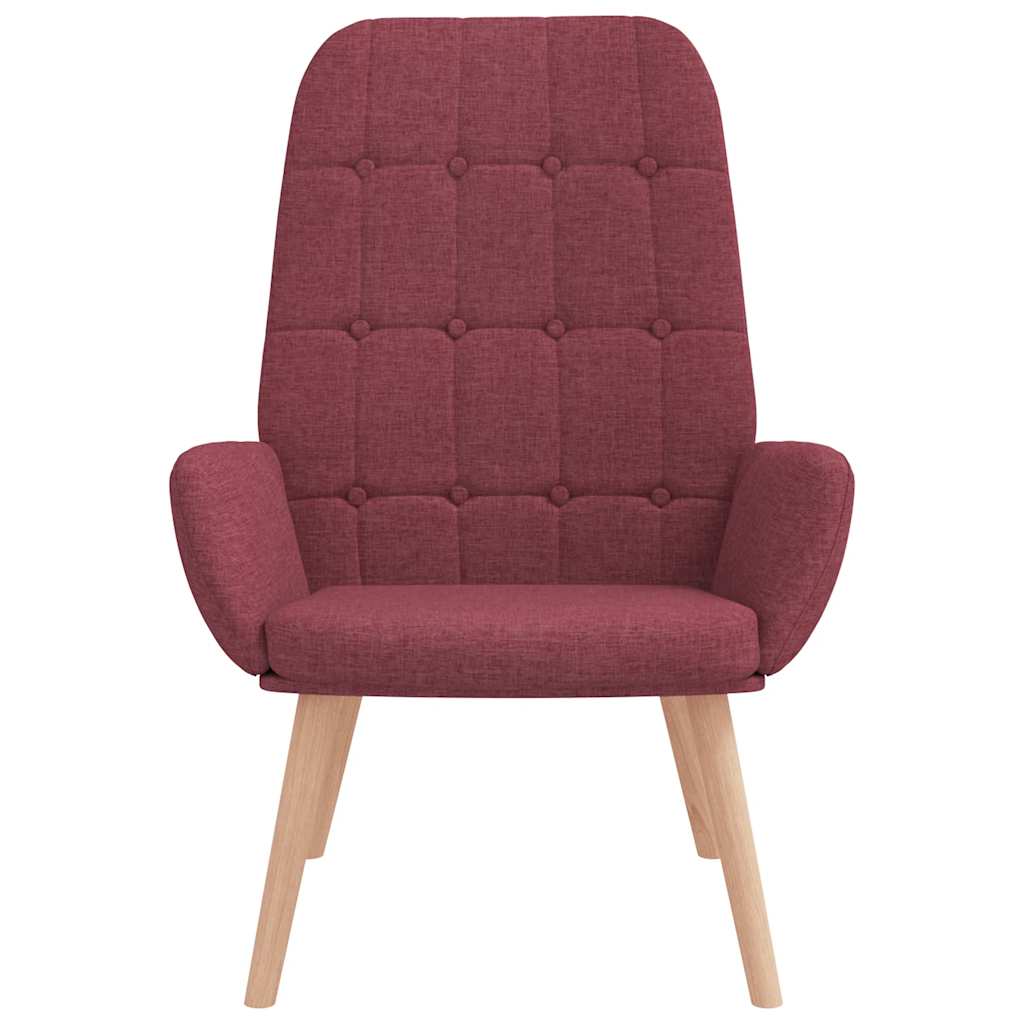 Lounge chair, wine red, textile