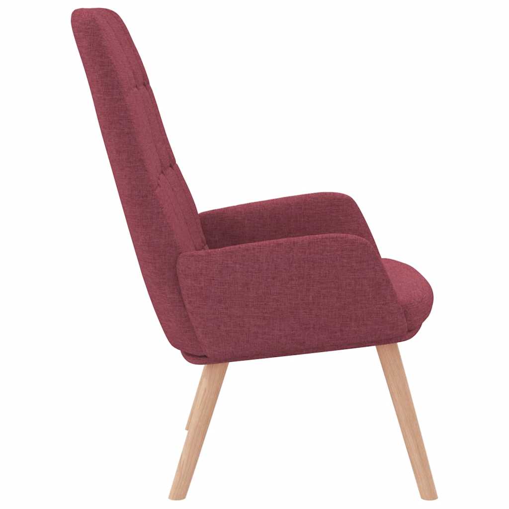 Lounge chair, wine red, textile