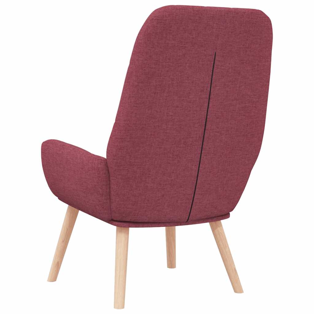 Lounge chair, wine red, textile