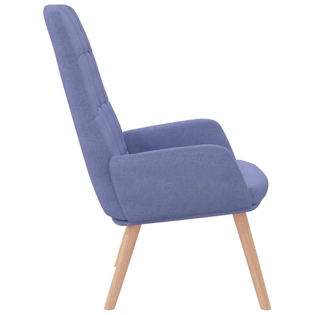 Lounge chair, blue jeans, textile material