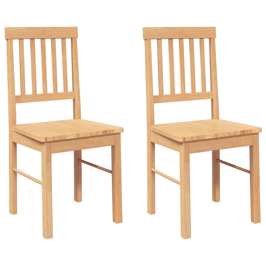 Dining Chairs 2 pcs Solid Wood Rubber