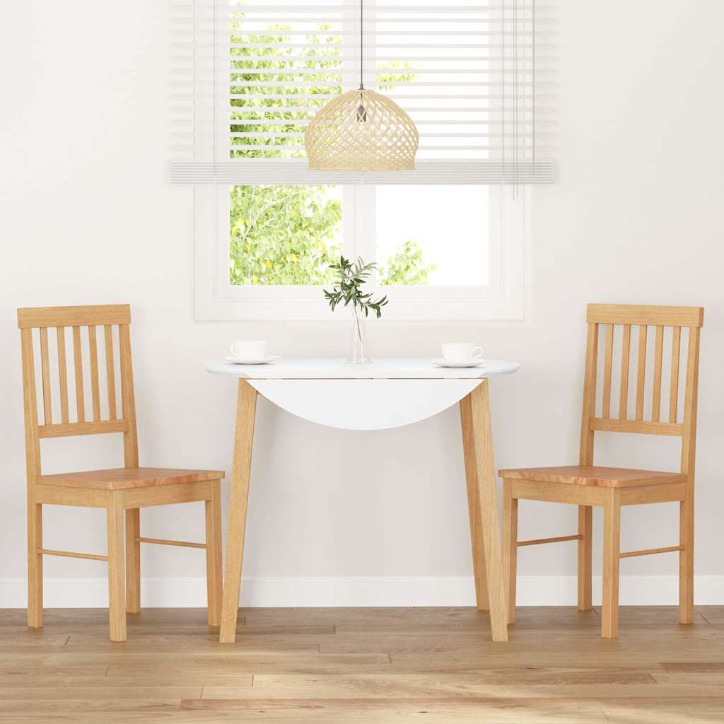 Dining Chairs 2 pcs Solid Wood Rubber