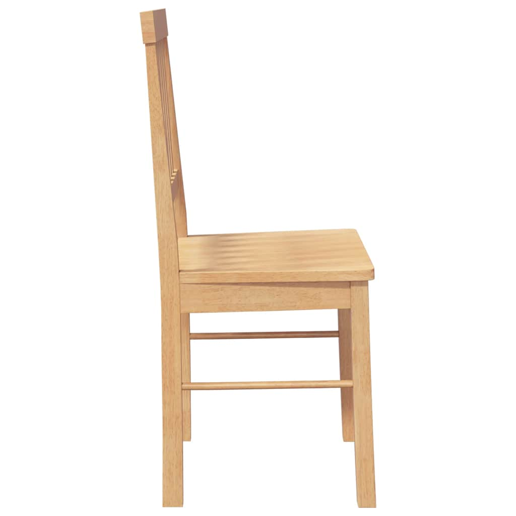 Dining Chairs 2 pcs Solid Wood Rubber