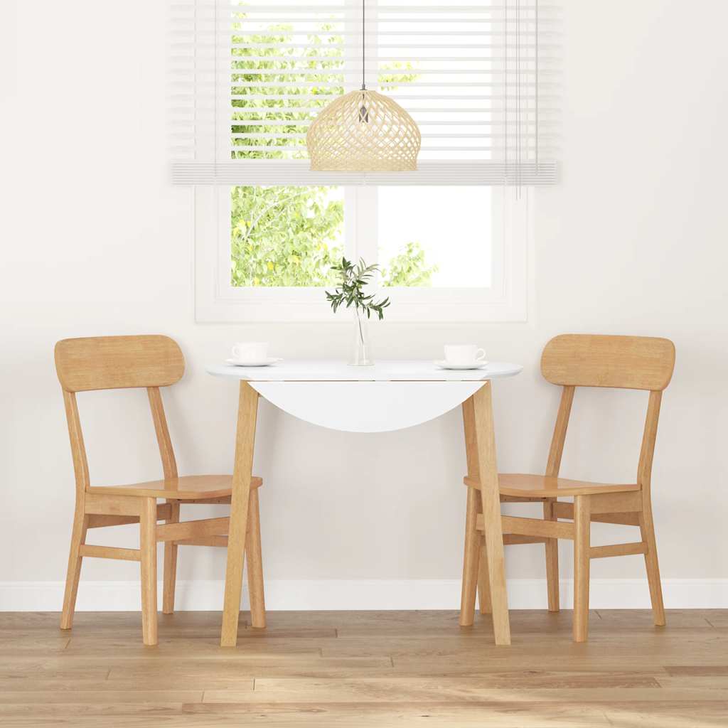 Dining Chairs 2 pcs Solid Wood Rubber