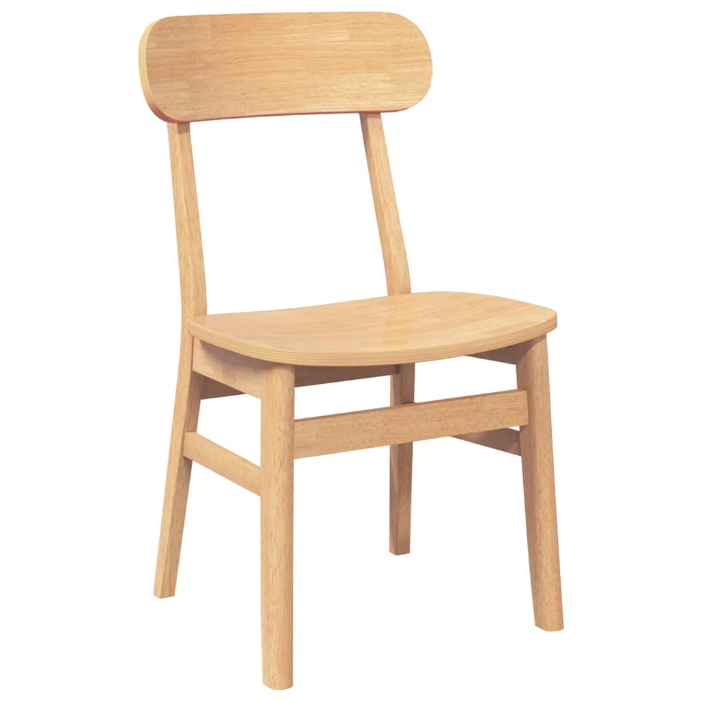 Dining Chairs 2 pcs Solid Wood Rubber