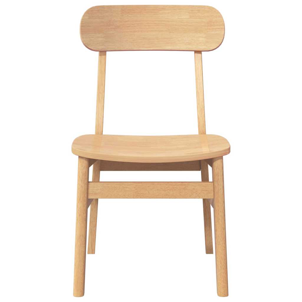 Dining Chairs 2 pcs Solid Wood Rubber