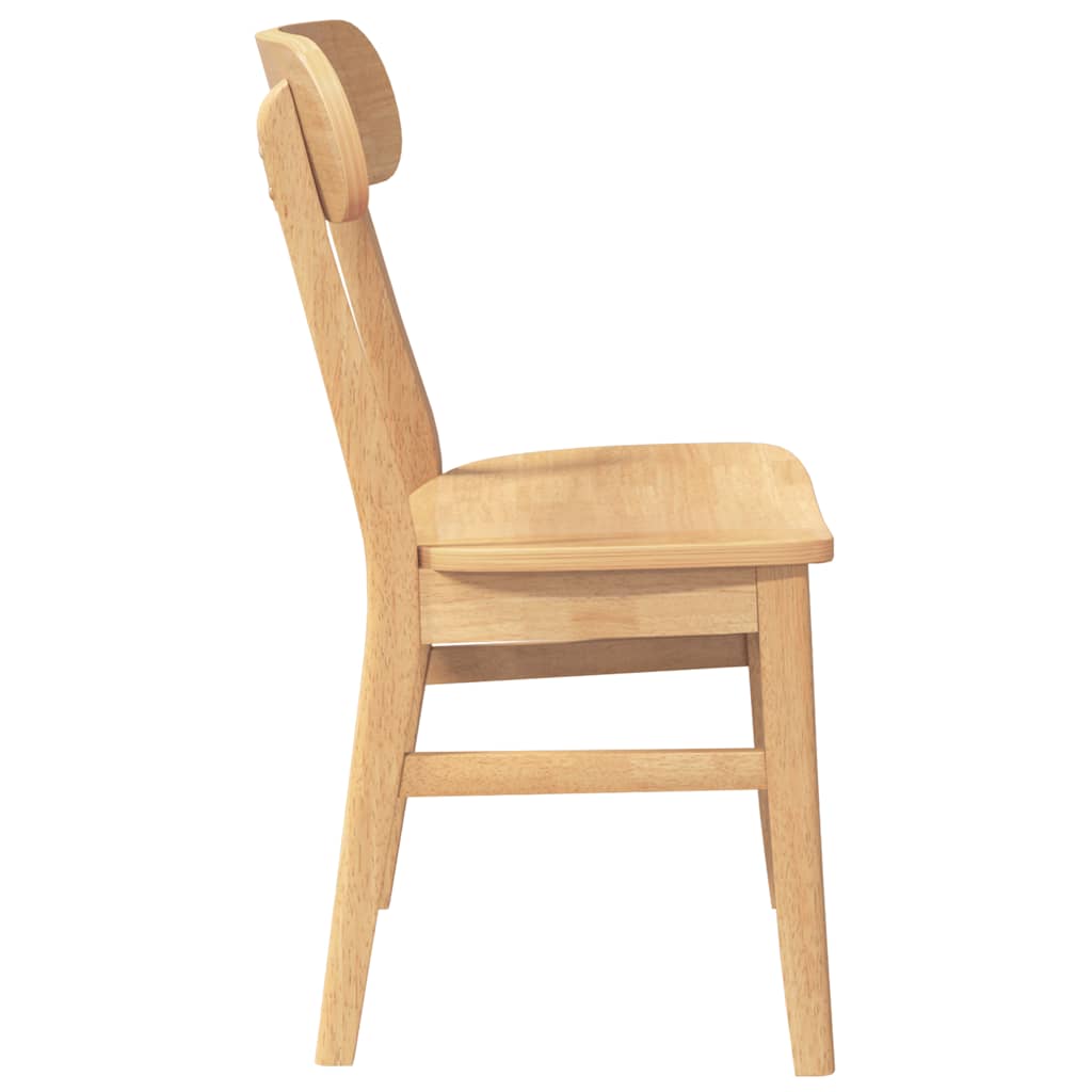 Dining Chairs 2 pcs Solid Wood Rubber