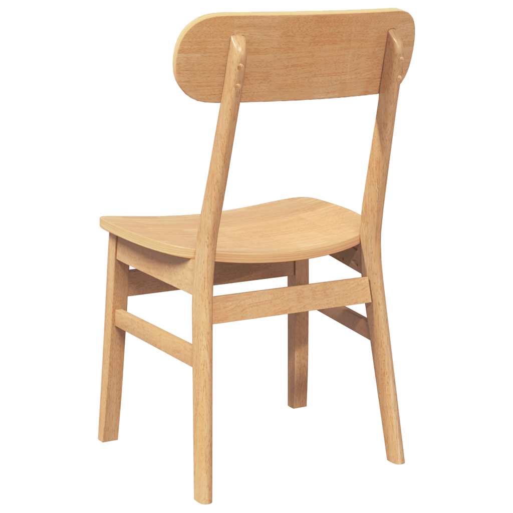 Dining Chairs 2 pcs Solid Wood Rubber