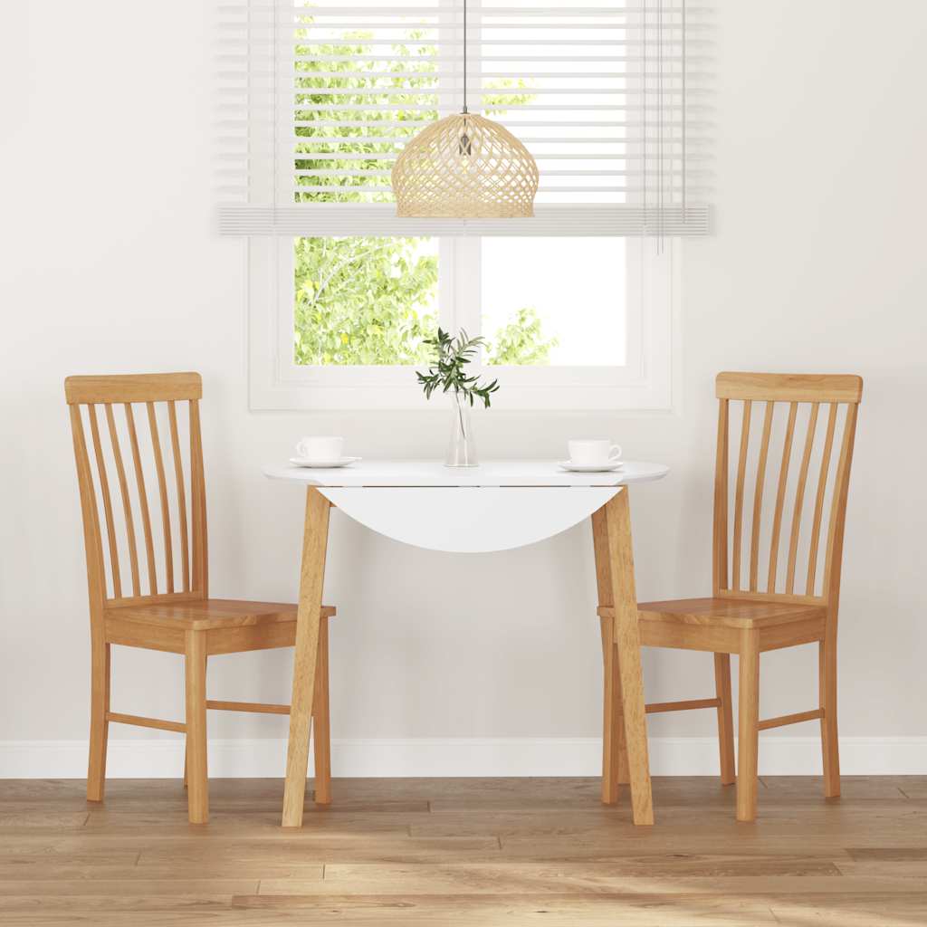 Dining Chairs 2 pcs Solid Wood Rubber