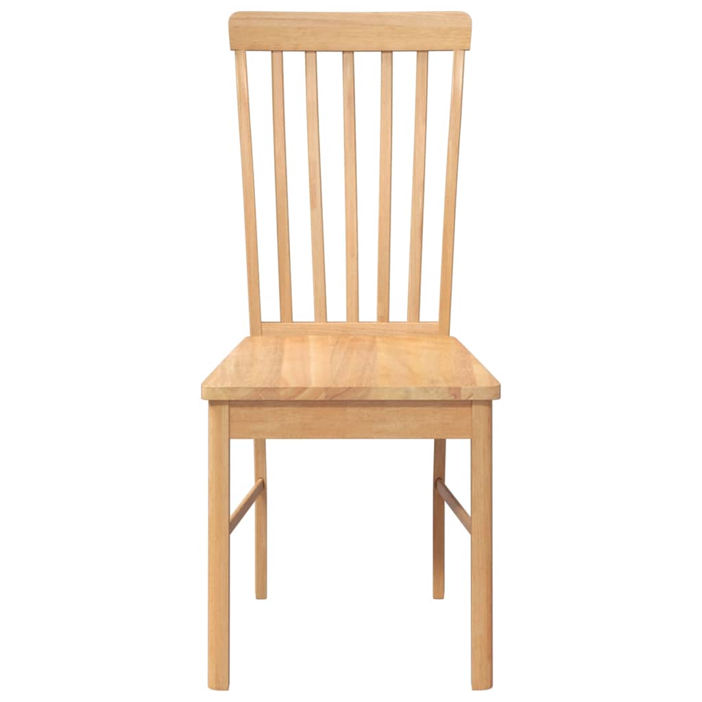 Dining Chairs 2 pcs Solid Wood Rubber