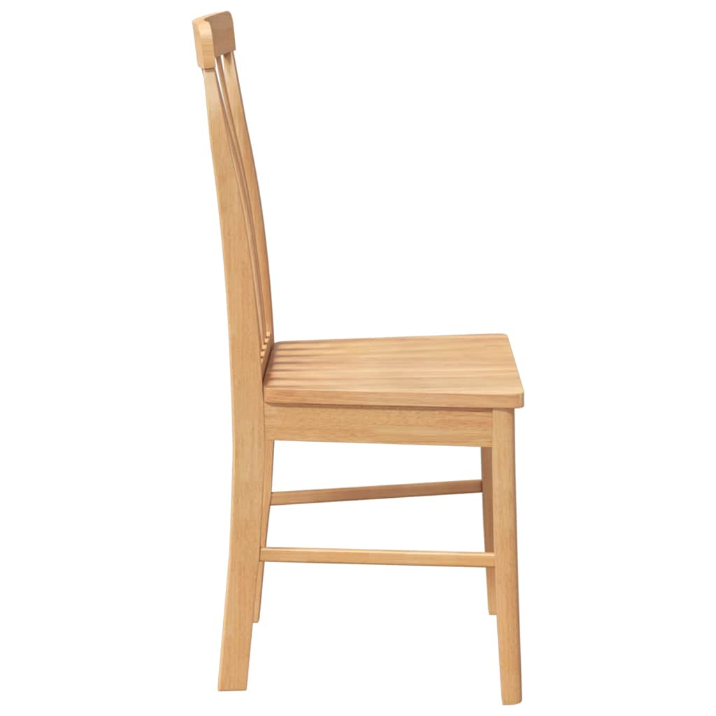 Dining Chairs 2 pcs Solid Wood Rubber