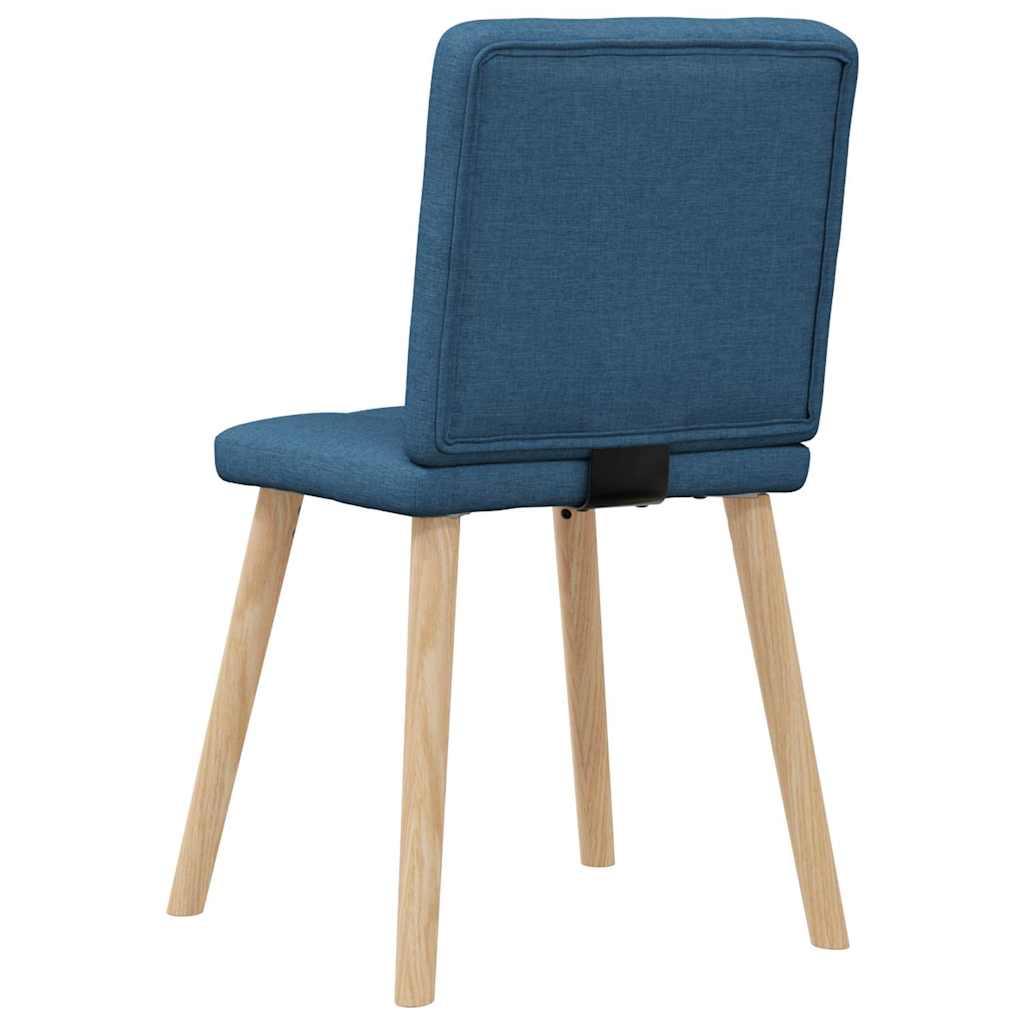 Kitchen chairs, 4 pcs., blue, fabric