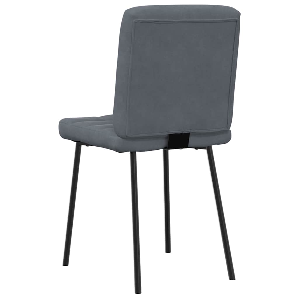 Kitchen chairs, 4 pcs., dark grey, velvet