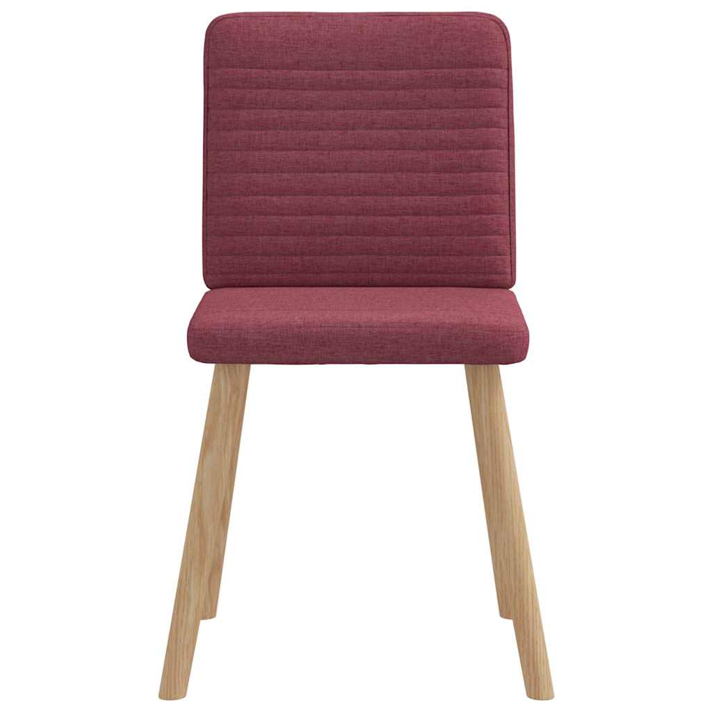 Kitchen chairs, 4 pcs., wine red, fabric