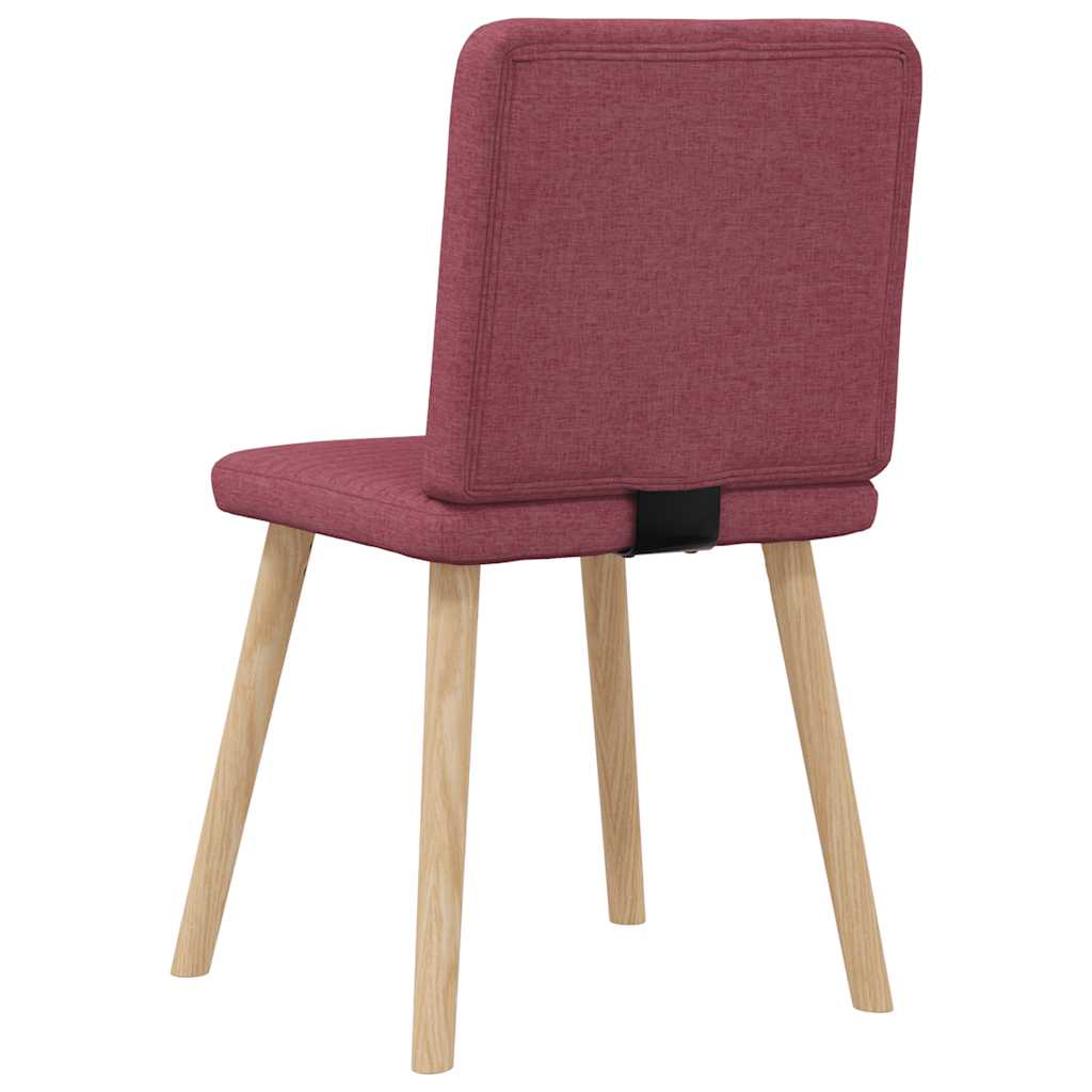 Kitchen chairs, 4 pcs., wine red, fabric