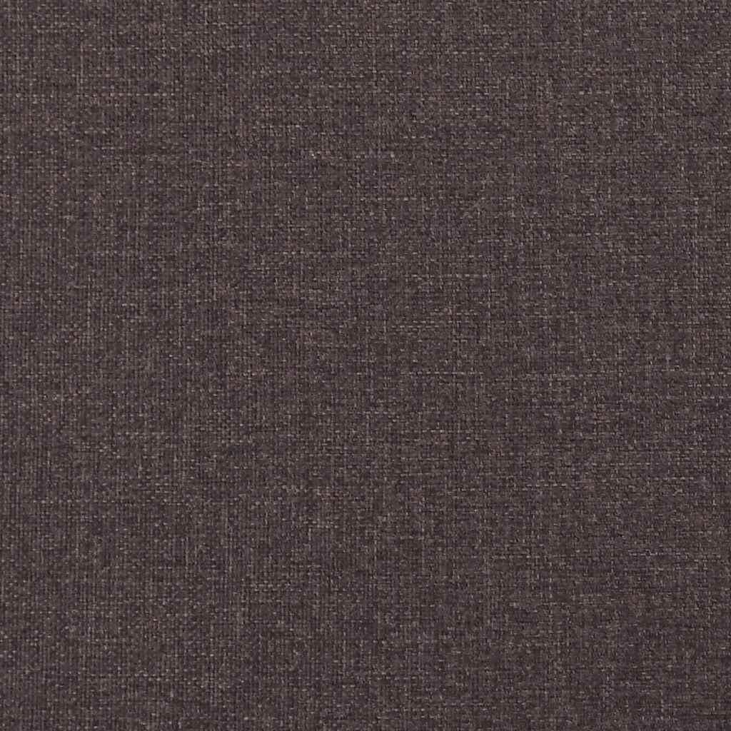 Scaune de bucătărie, 4 buc., maro închis, material textil