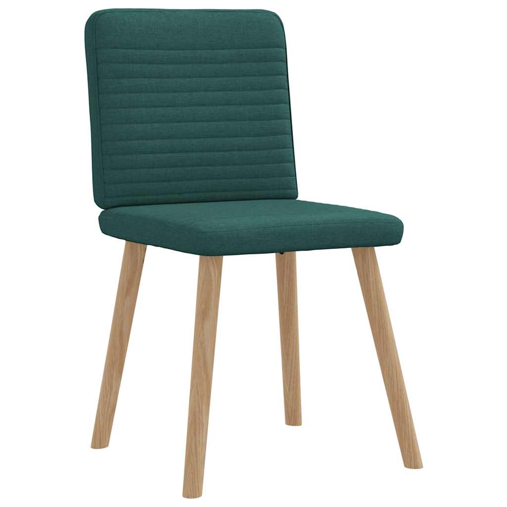 Dining room chairs 4 pcs Dark green fabric