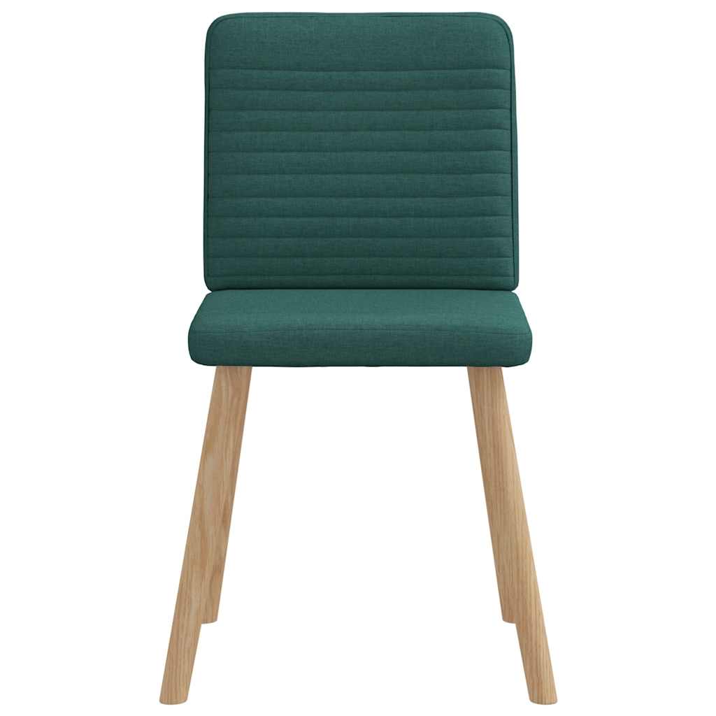 Dining room chairs 4 pcs Dark green fabric