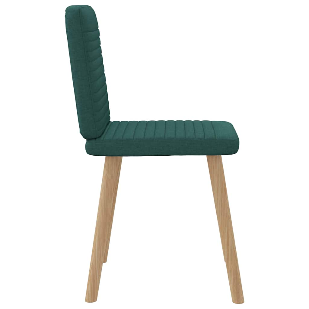 Dining room chairs 4 pcs Dark green fabric