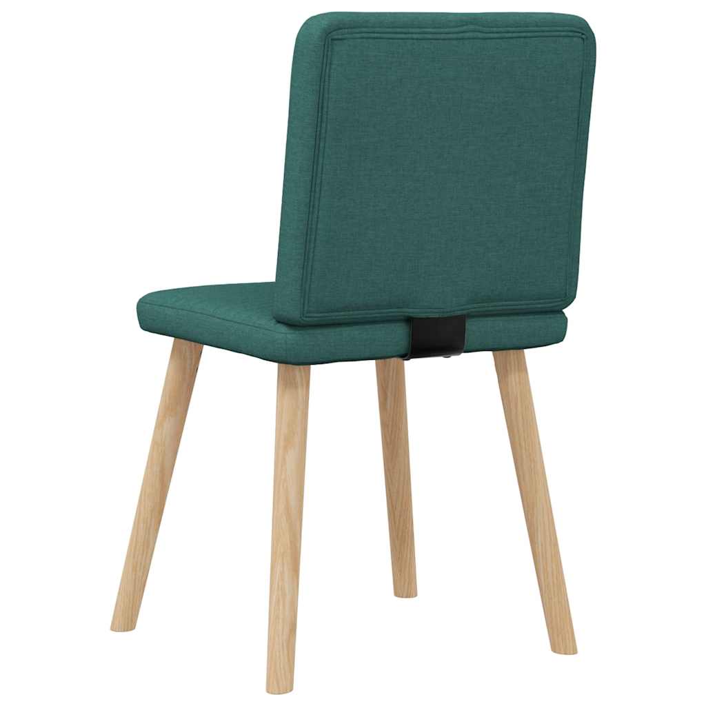 Dining room chairs 4 pcs Dark green fabric