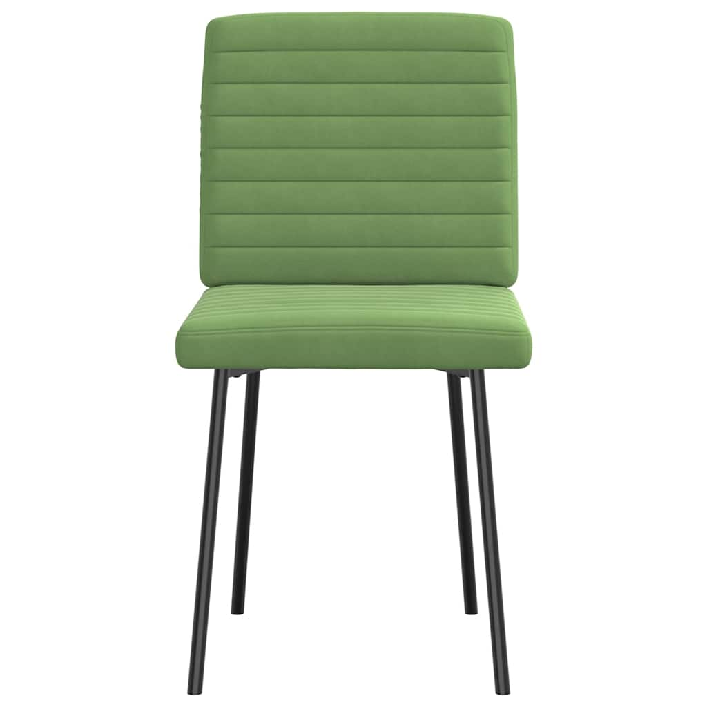 Kitchen chairs, 4 pcs., light green, velvet