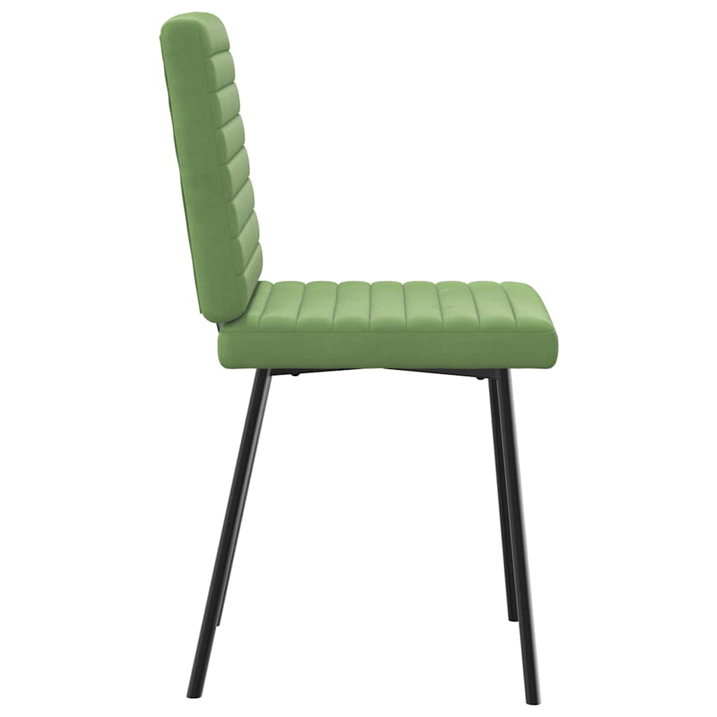 Kitchen chairs, 4 pcs., light green, velvet