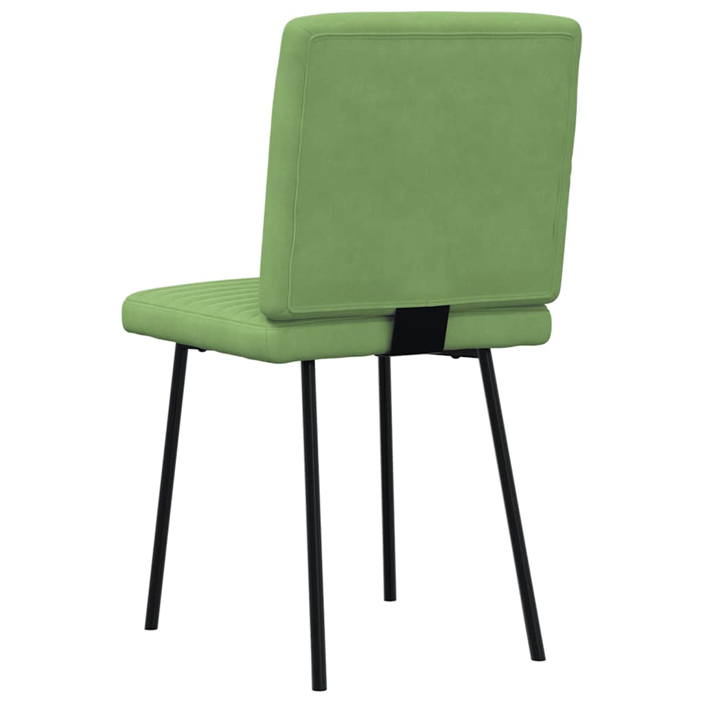 Kitchen chairs, 4 pcs., light green, velvet