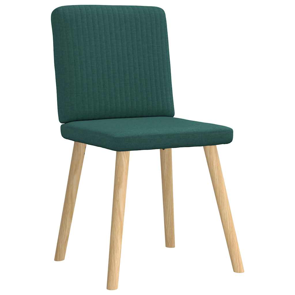 Dining room chairs 4 pcs Dark green fabric