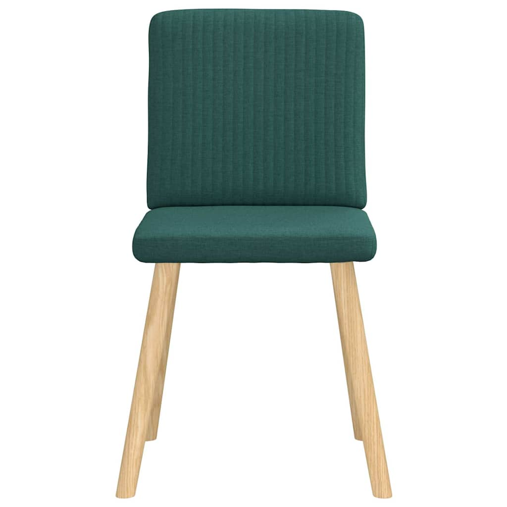 Dining room chairs 4 pcs Dark green fabric