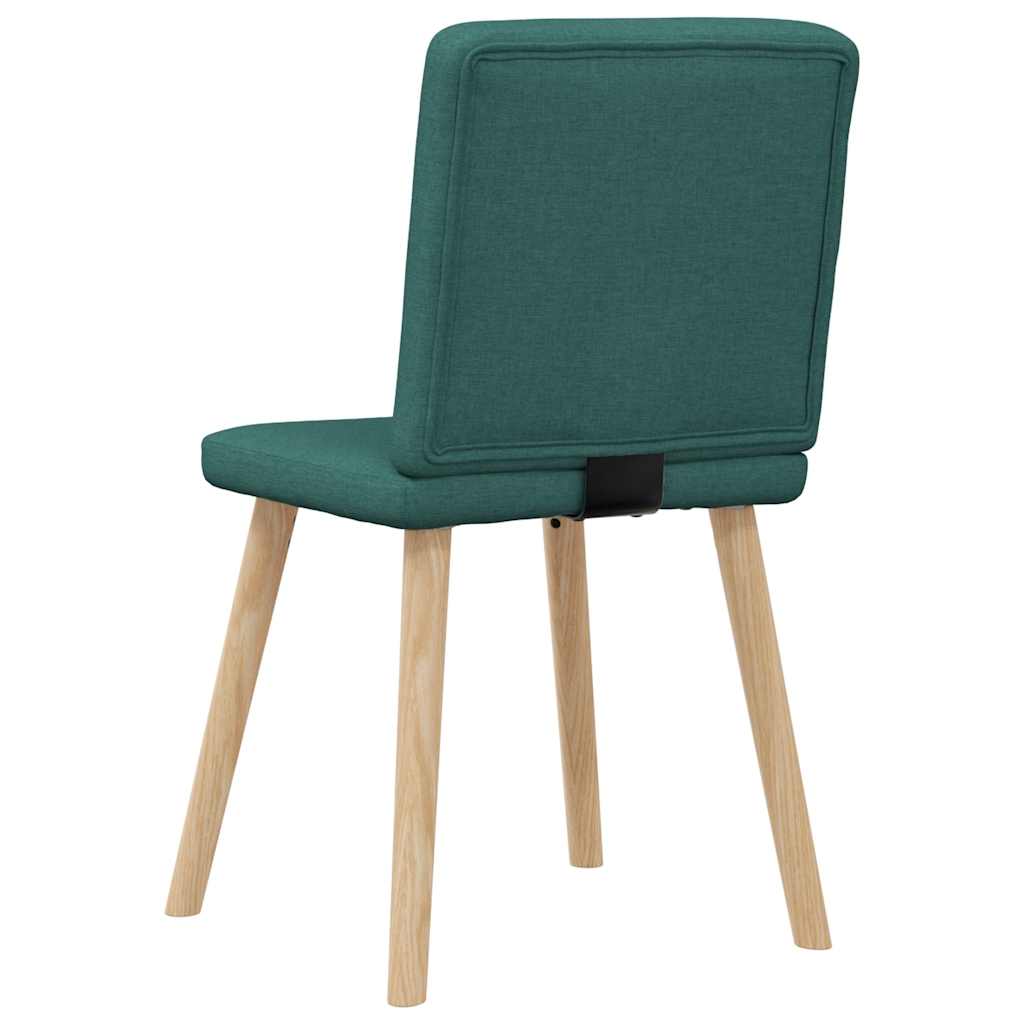 Dining room chairs 4 pcs Dark green fabric