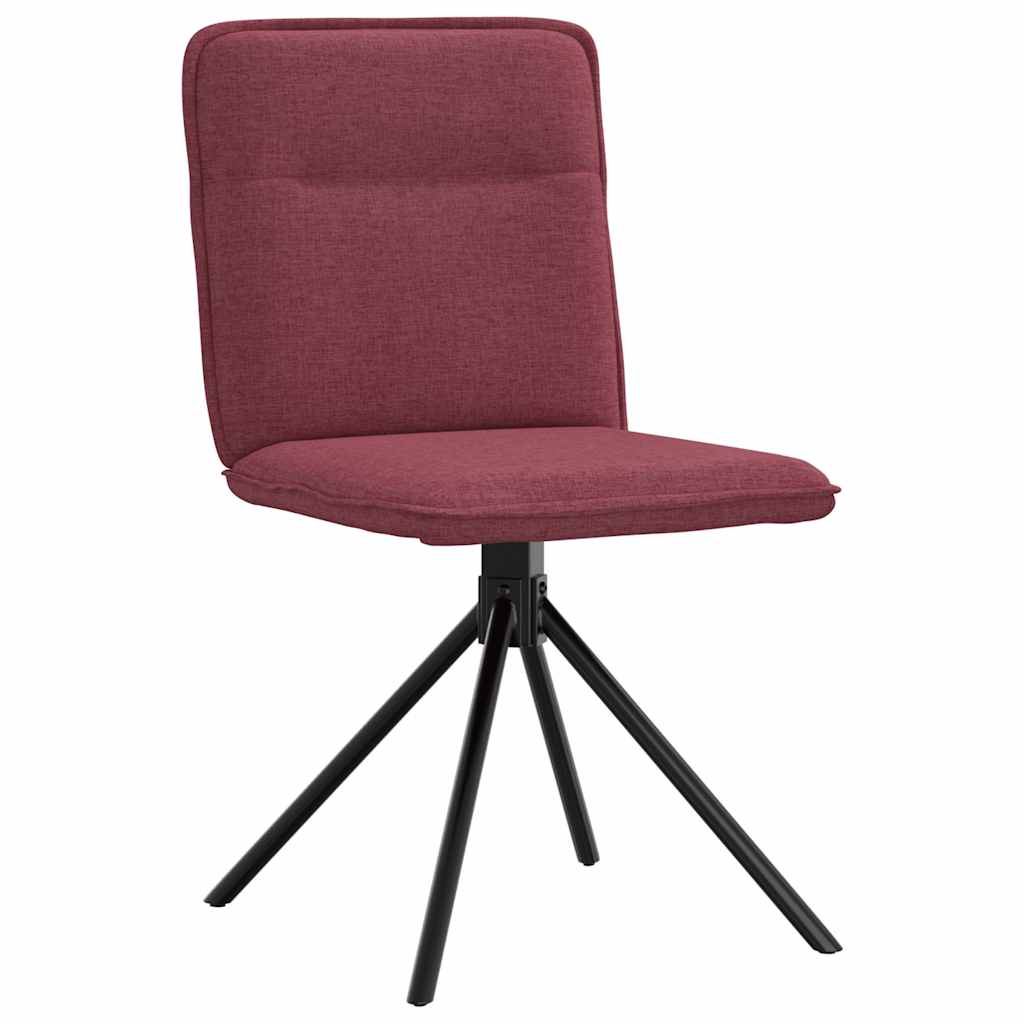 Kitchen chairs, 4 pcs., wine red, fabric