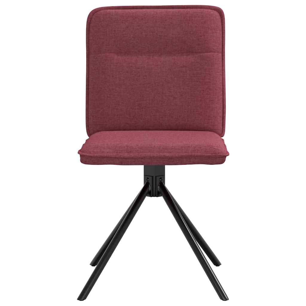 Kitchen chairs, 4 pcs., wine red, fabric