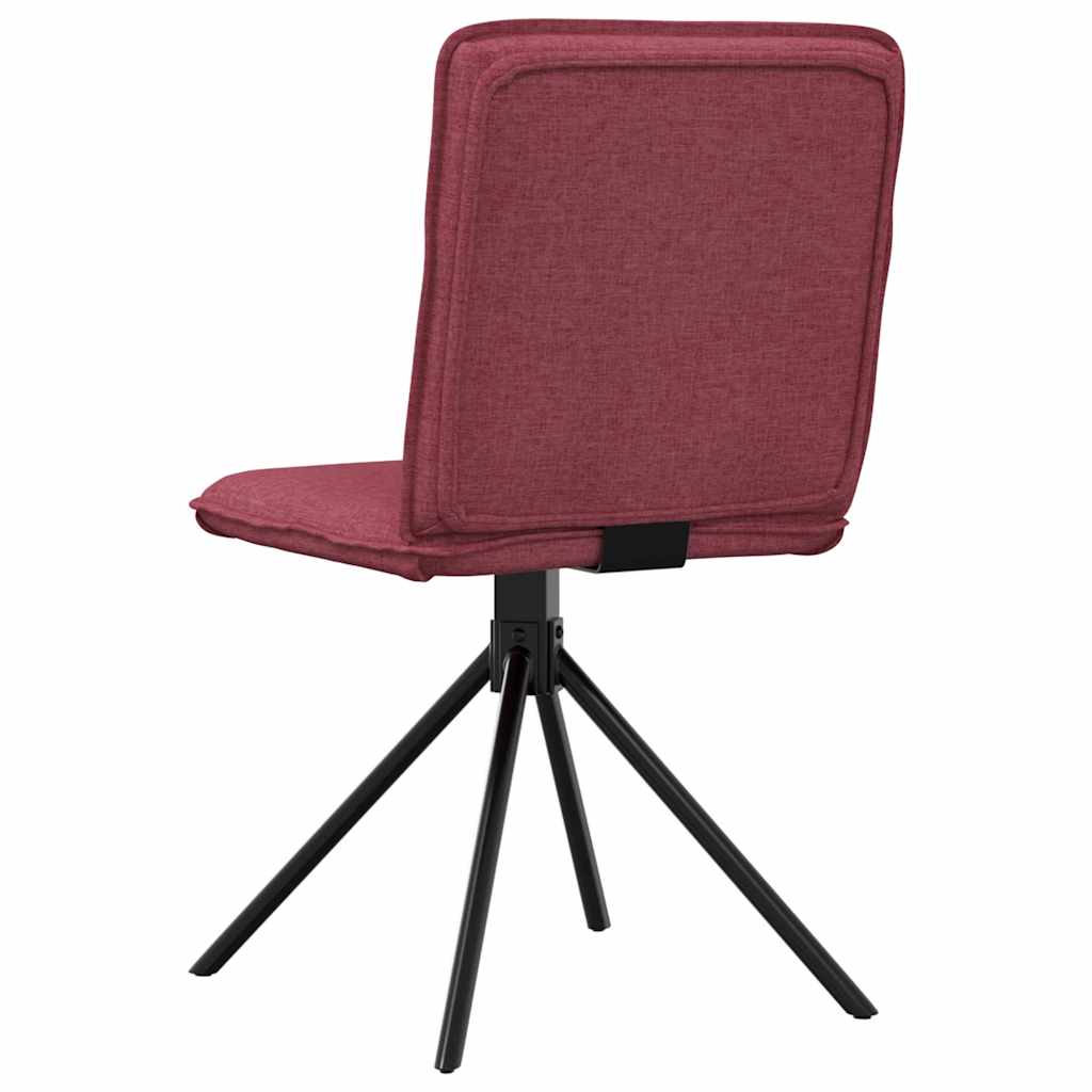 Kitchen chairs, 4 pcs., wine red, fabric